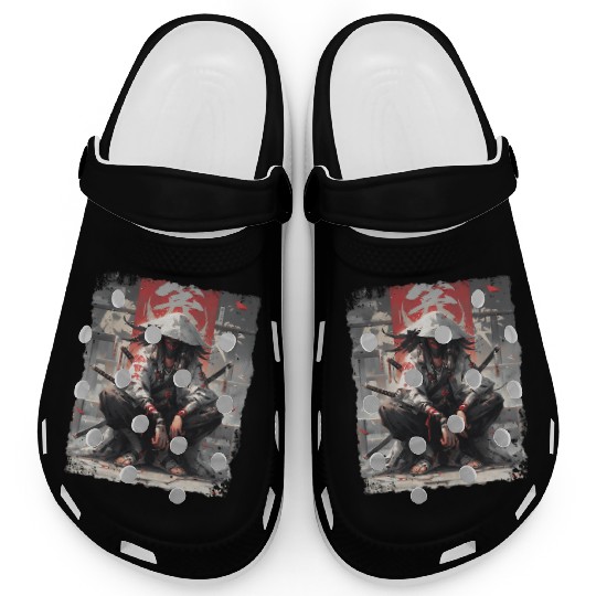 Samurai Sword Katana Ninja Japan Manga Anime Clogs
