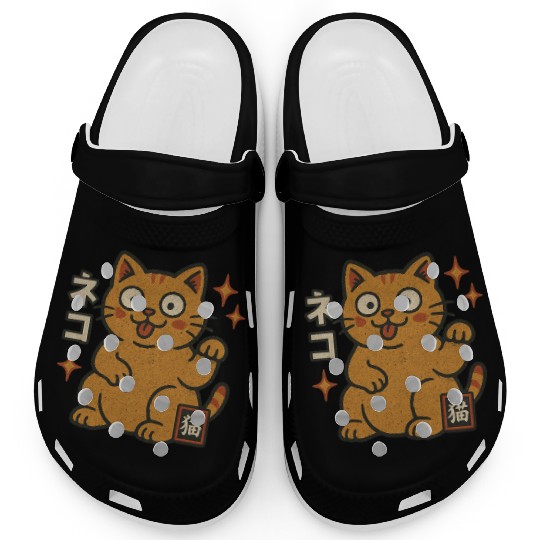 Lucky Cat Japanese Clogs