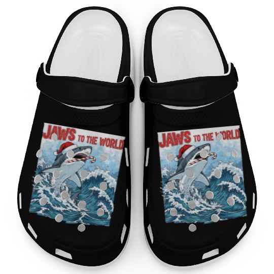 Jaws to the World – Christmastime Shark Attack Clogs