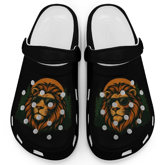 Summer lion forest chill design Clogs