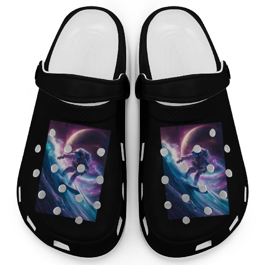 Galactic Surfing Astronaut Clogs