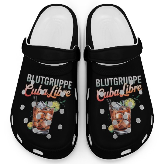 Blutgruppe Cuba Libre Cocktail Bartender Clogs