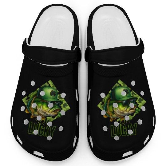 Reelin' Lucky Bass Fish Clogs