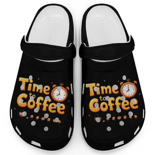 Time to Coffee Playful Design Clogs