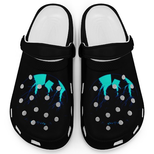 Royal Blue Lightning shadow Clogs
