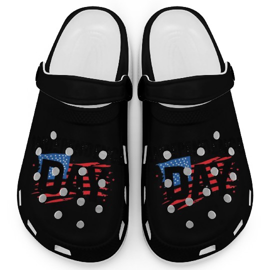 Patriotic American Day Graphic Clogs