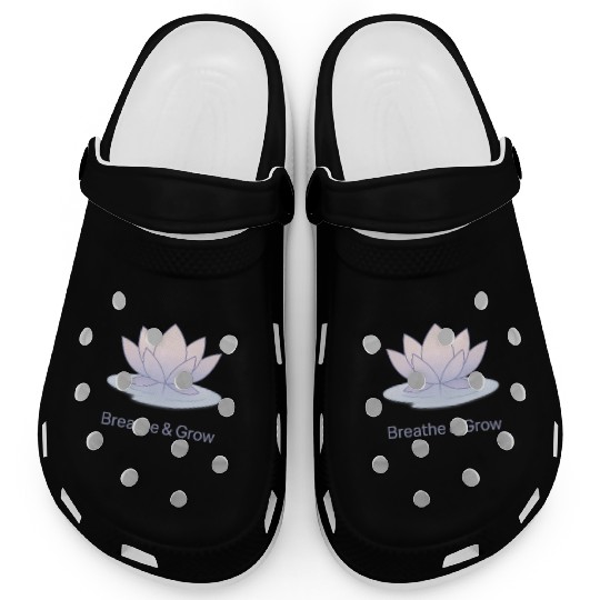 Breathe & Grow – Calm Lotus Minimal Design Clogs