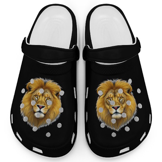 Majestic Lion Head – Fierce & Powerful Animal Art Clogs