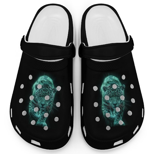 Neon Jaguar in Motion Clogs