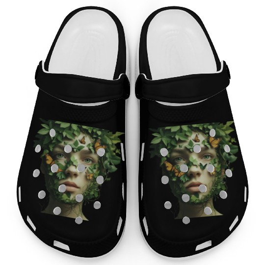 Nature-Inspired Human Face Design Clogs