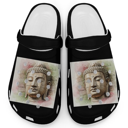 Ethereal Buddha Face Art Clogs