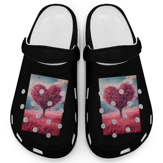 Romantic Heart Tree in Bloom Clogs
