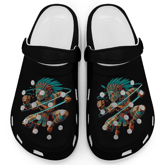 Aztec Warrior - Inca Maya Mayans Clogs