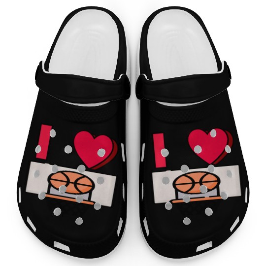 I LOVE BASKETBALL #2 Clogs