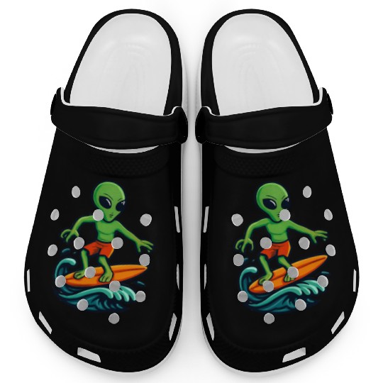alien surfing Clogs