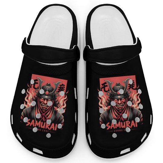 Fire Oni Samurai – Warrior Spirit Art Clogs