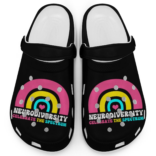 Neurodiversity Autistic Rainbow Adhd Clogs