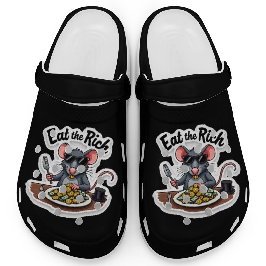 Eat the Rich Rat – Street Rebellion Clogs