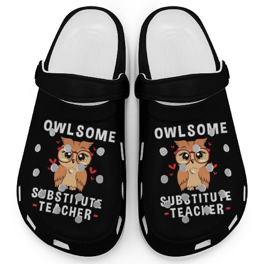 Substitute Teacher Owl School Teaching Clogs