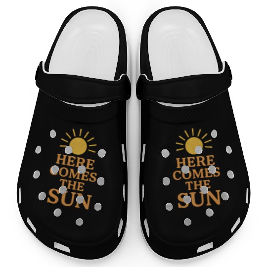 Here Comes the Sun Inspirational Design Clogs
