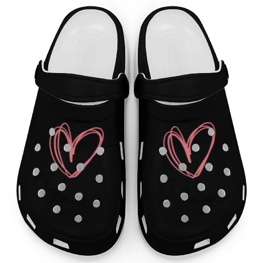 You Are Enough - Self Love Heart Design Clogs