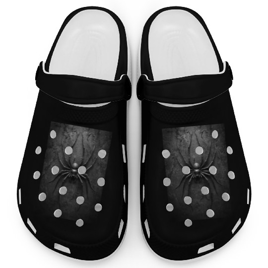 Black Widow Style Spider Art Clogs