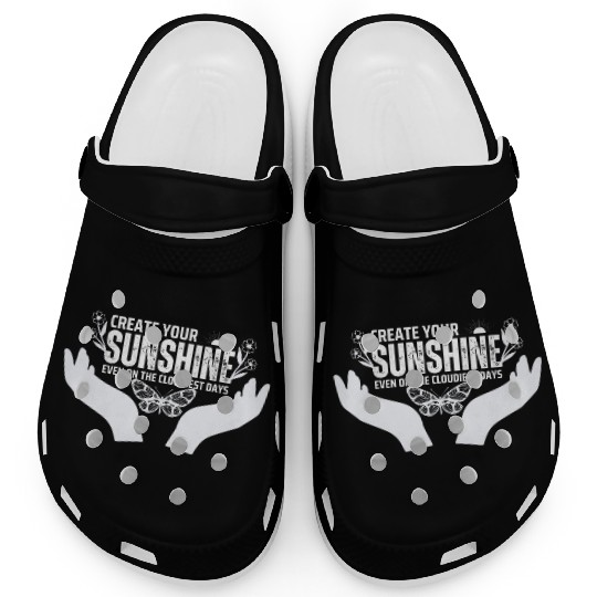 Hopeful Sunshine Motivational Quote Clogs