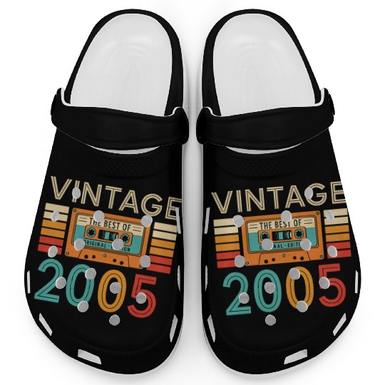 Vintage Cassette Tape 2005 Design Clogs