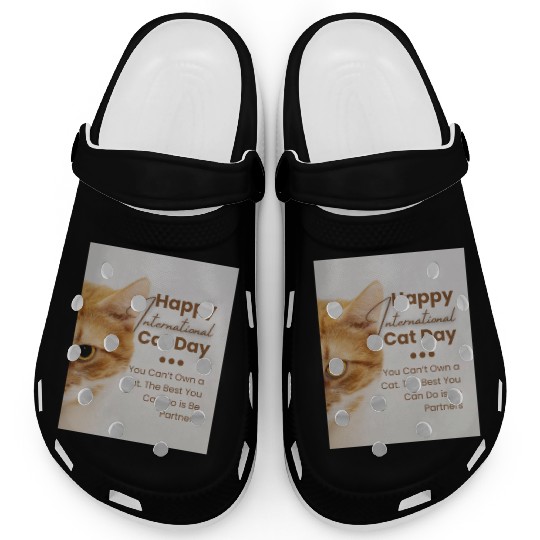 International Cat Day Inspirational Quote Clogs