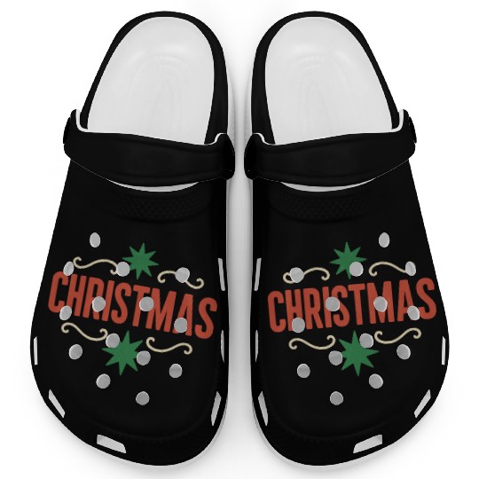 Festive Christmas Spirit Illustration Clogs
