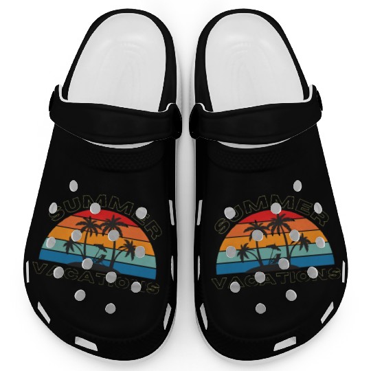 Tropical Sunset Summer Vibes Clogs