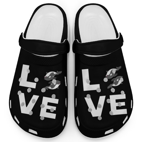 Love Orca Lover Killer Kids Boys Girls Men Women Clogs