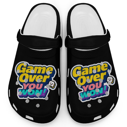 Game Over You Won Motivational Sticker Clogs