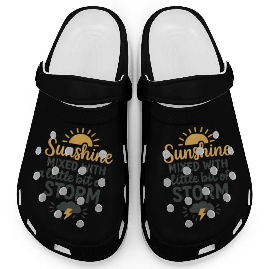 Sunshine and Storm Quote Design Clogs