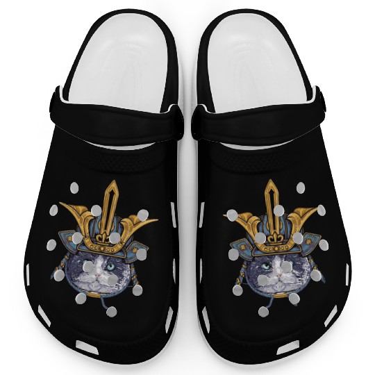 Samurai Cat Warrior Clogs