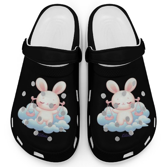Sweet Bunny Libra Illustration Clogs