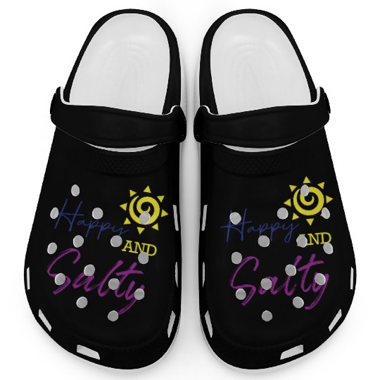Happy & Salty Sun Design Clogs