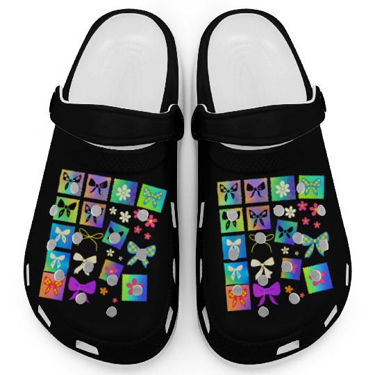 Pastel Aesthetic Stam Y2K Cute Girly Coquette Bow Clogs