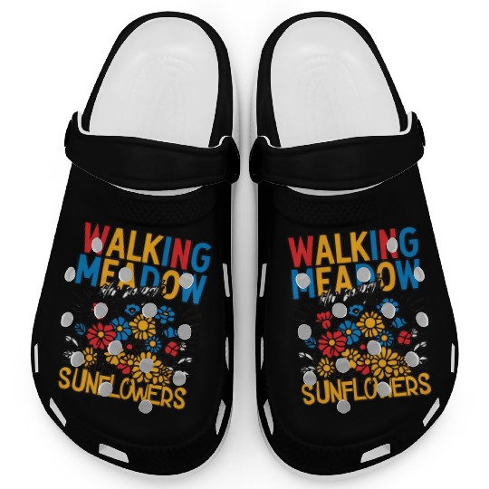 Walking Meadow Sunflowers Design Clogs