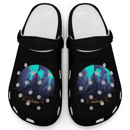 Royal Blue Lightning Clogs