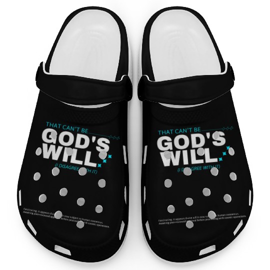 Y2K Sarcastic Religious Meme Quote Clogs