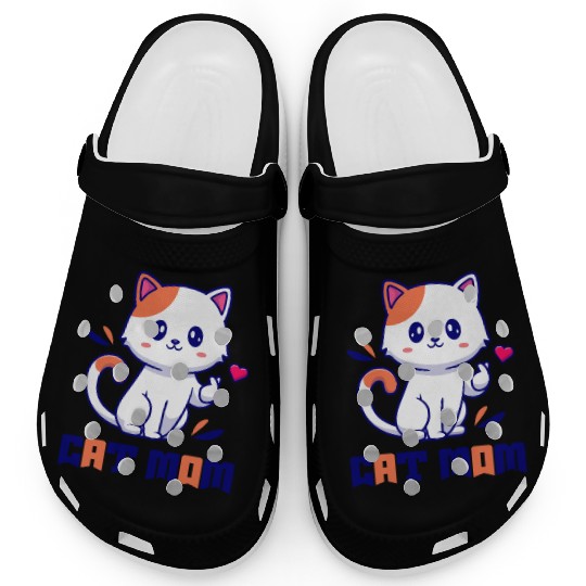 Cute Cat Mom Design Clogs