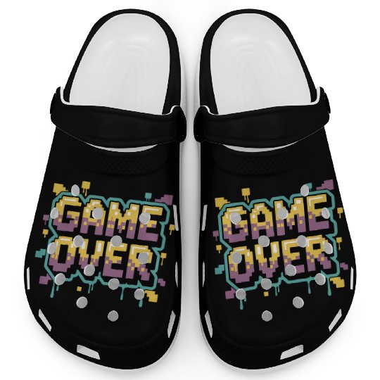 Pixelated Game Over Message Design Clogs
