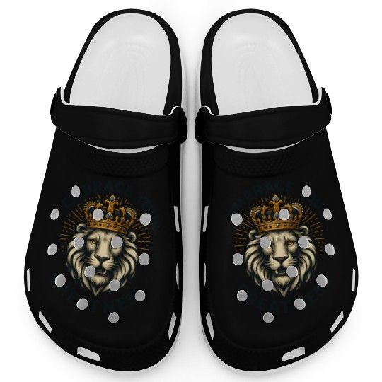Embrace Your Greatness: The Royal Lion Clogs