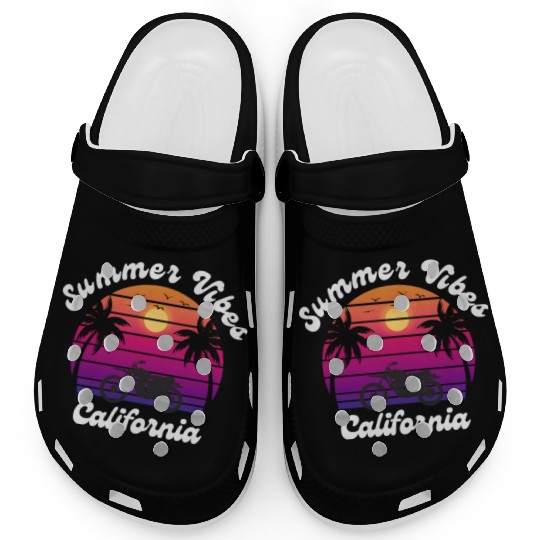 Sunset Motorcycle in California Clogs