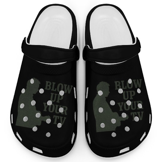Blow Up Your TV! Dark Green Clogs