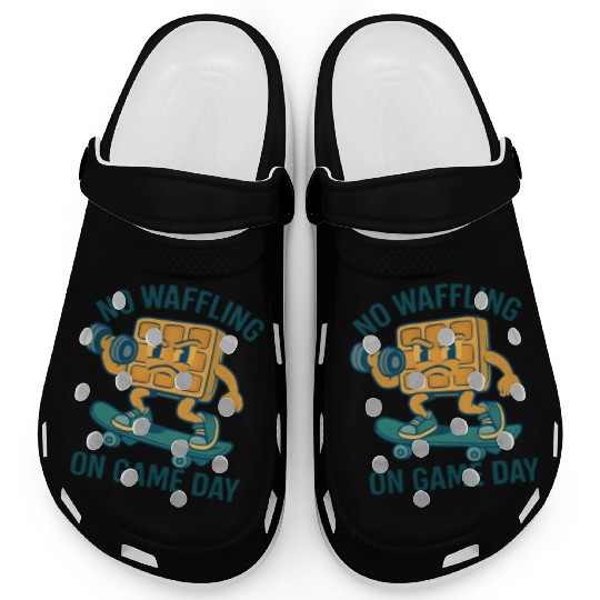 Waffle Character Skateboard Design Clogs