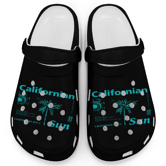 California Sun Fireworks Illustration Clogs