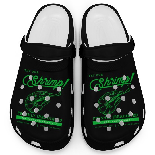 Radioactive Shrimp Retro Parody Clogs