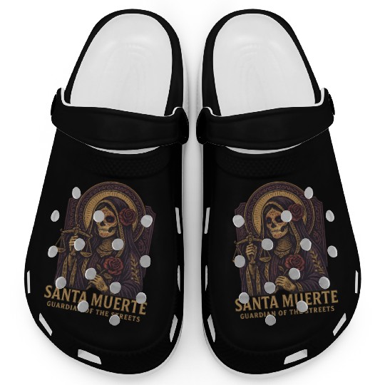 Santa Muerte – Mexican Folk Art Streetwear Clogs